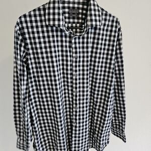 Nordstrom Black and White Checkered Shirt